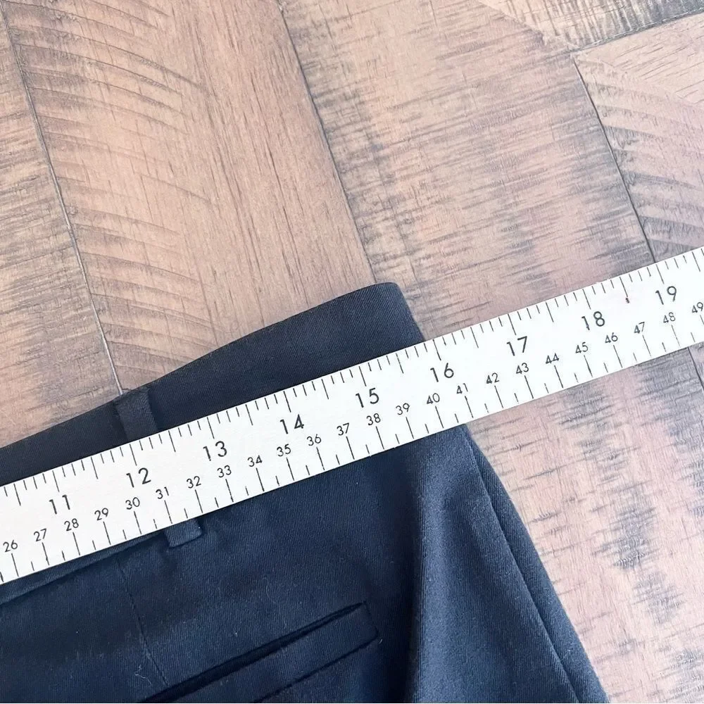 Anthropologie The Essential Slim Black Trouser Pants Business Casual Size 8